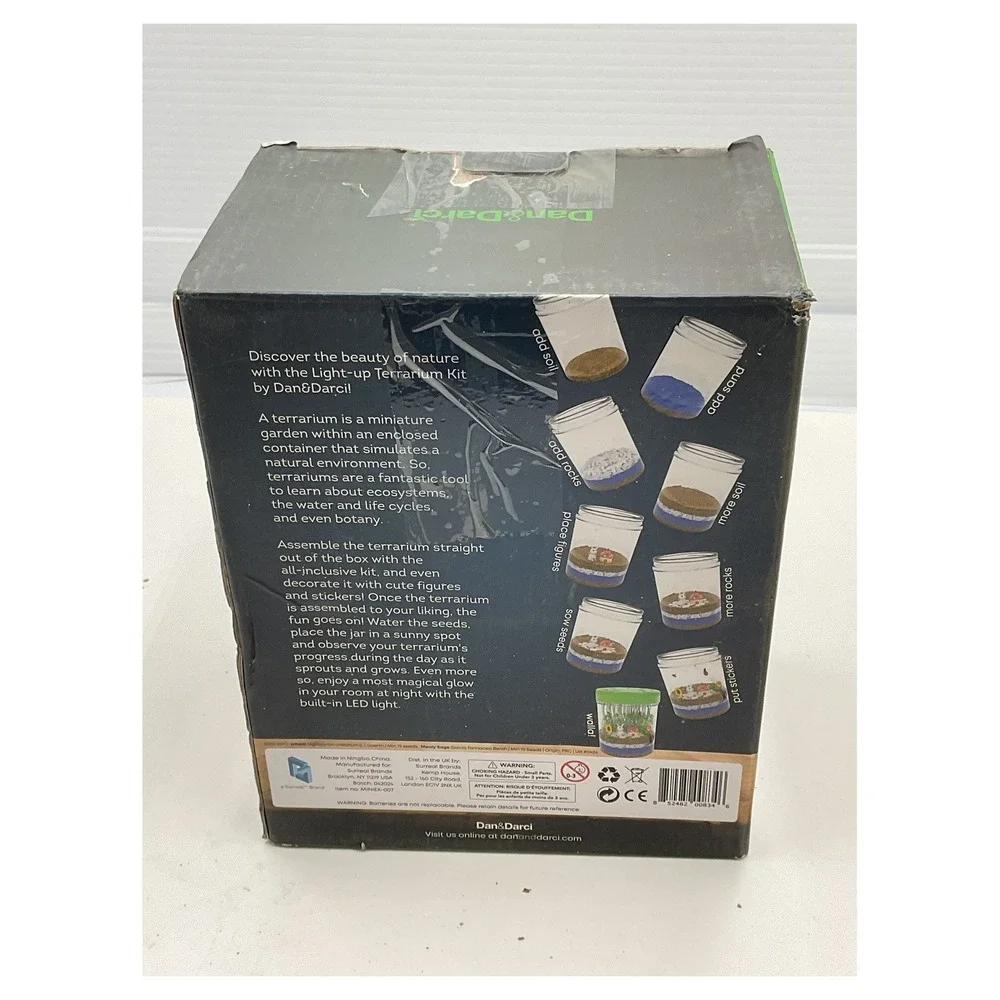 Dan & Darci Light-Up Terrarium‎ Kit for Kids with LED